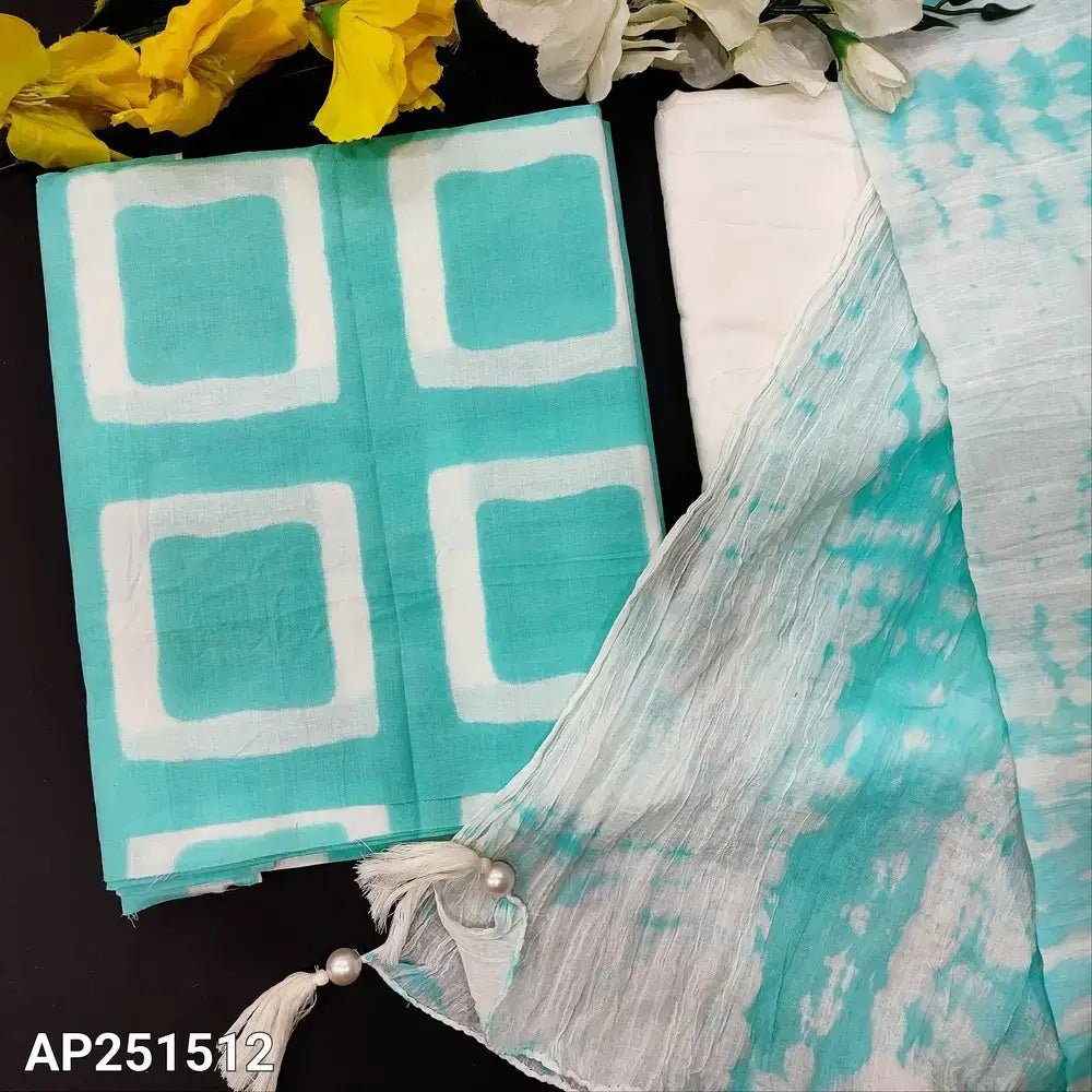 Pastel blue printed soft cotton salwar material ap251512-Neidhal