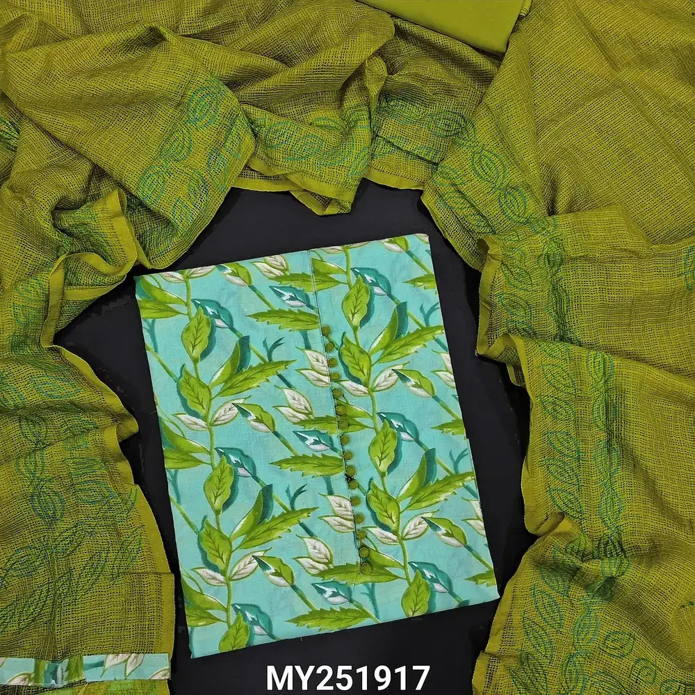 Pastel blue printed soft cotton salwar material my251917-Neidhal