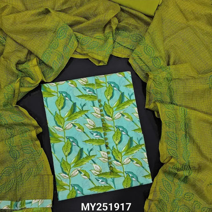 Pastel blue printed soft cotton salwar material my251917-Neidhal