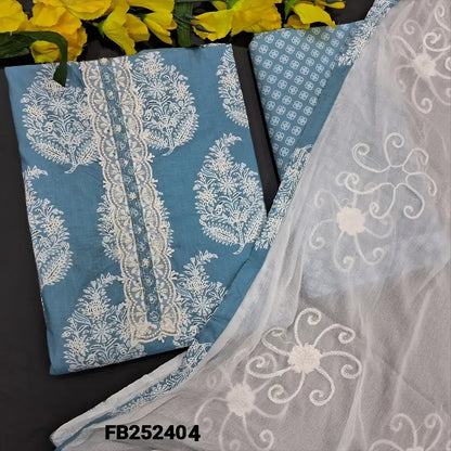 Pastel blue printed soft cotton salwar material my252504-Neidhal