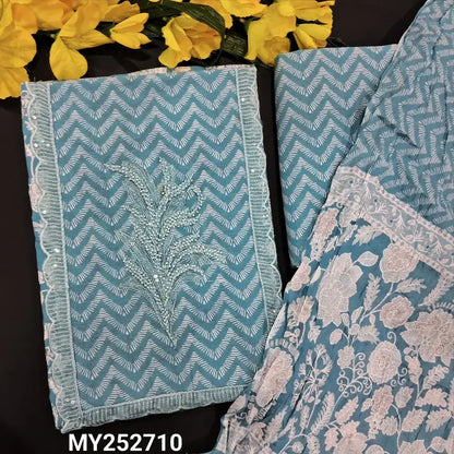 Pastel blue printed soft cotton salwar material my252710-Neidhal