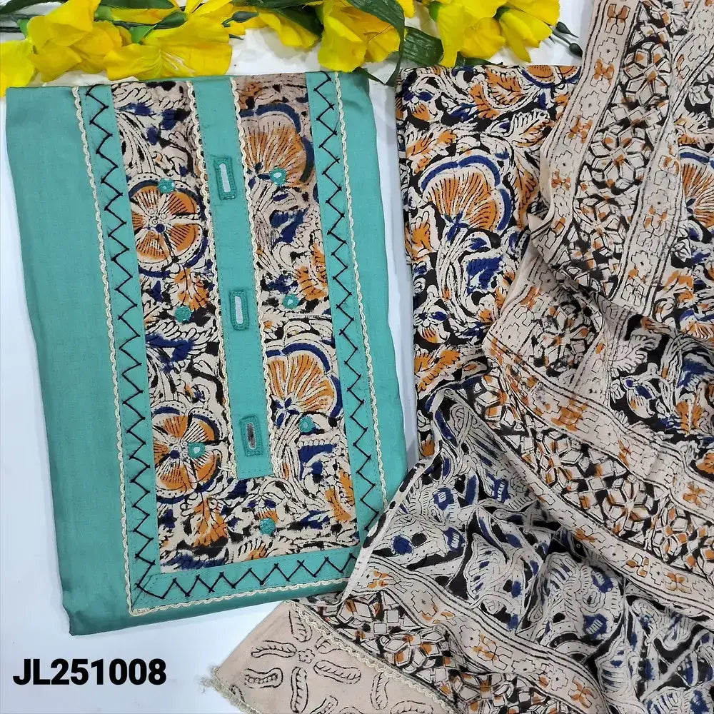 Pastel blue satin cotton salwar material jl251008-Neidhal