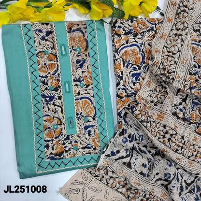 Pastel blue satin cotton salwar material jl251008-Neidhal