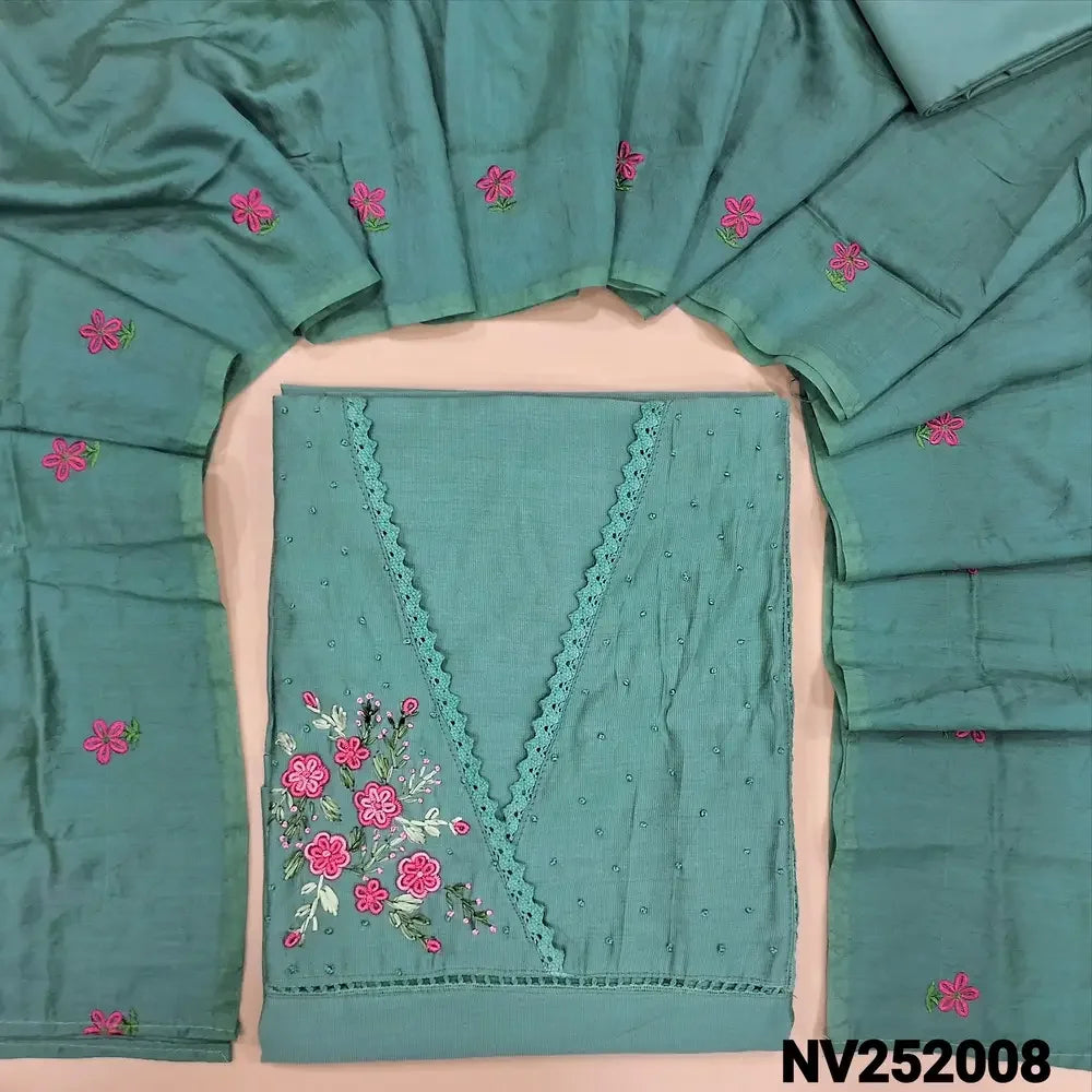 pastel blue silk cotton unstitched salwar material nv252010-Neidhal