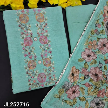 Pastel blue slub silk cotton salwar material jl252716-Neidhal