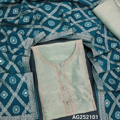 Pastel blue tissue silk salwar material ag252101 Neidhal