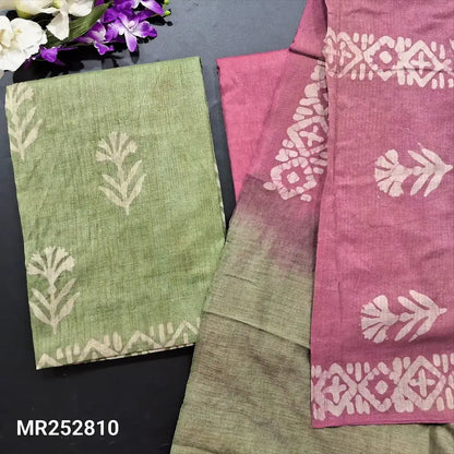 Pastel green batik bagalpuri jute silk cotton salwar material mr252810-Neidhal