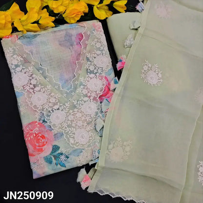 Pastel green designer printed pure linen salwar material jn250909-Neidhal