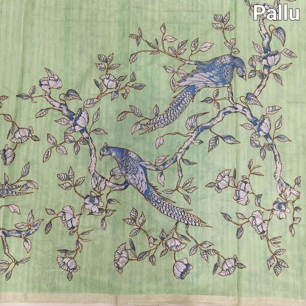 Pastel green designer silk cotton saree ns115-Neidhal