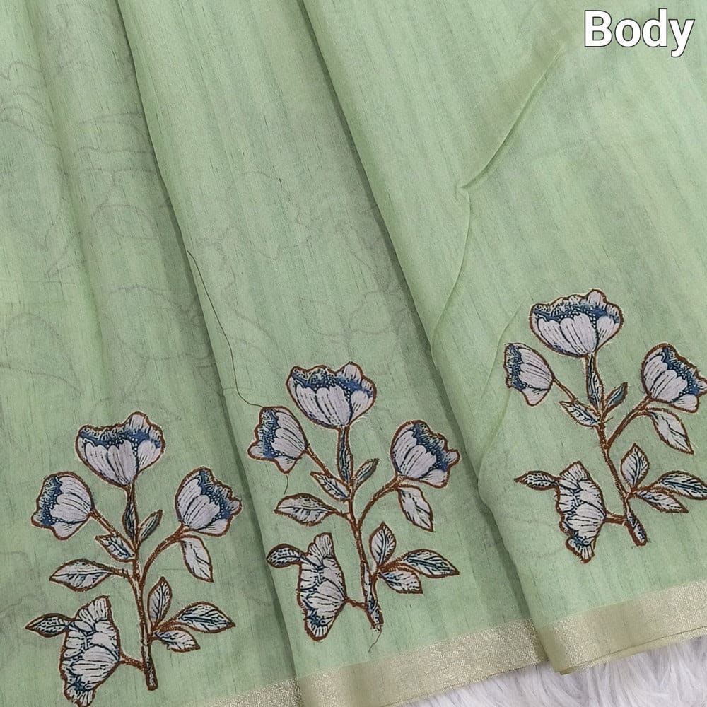 Pastel green designer silk cotton saree ns115-Neidhal