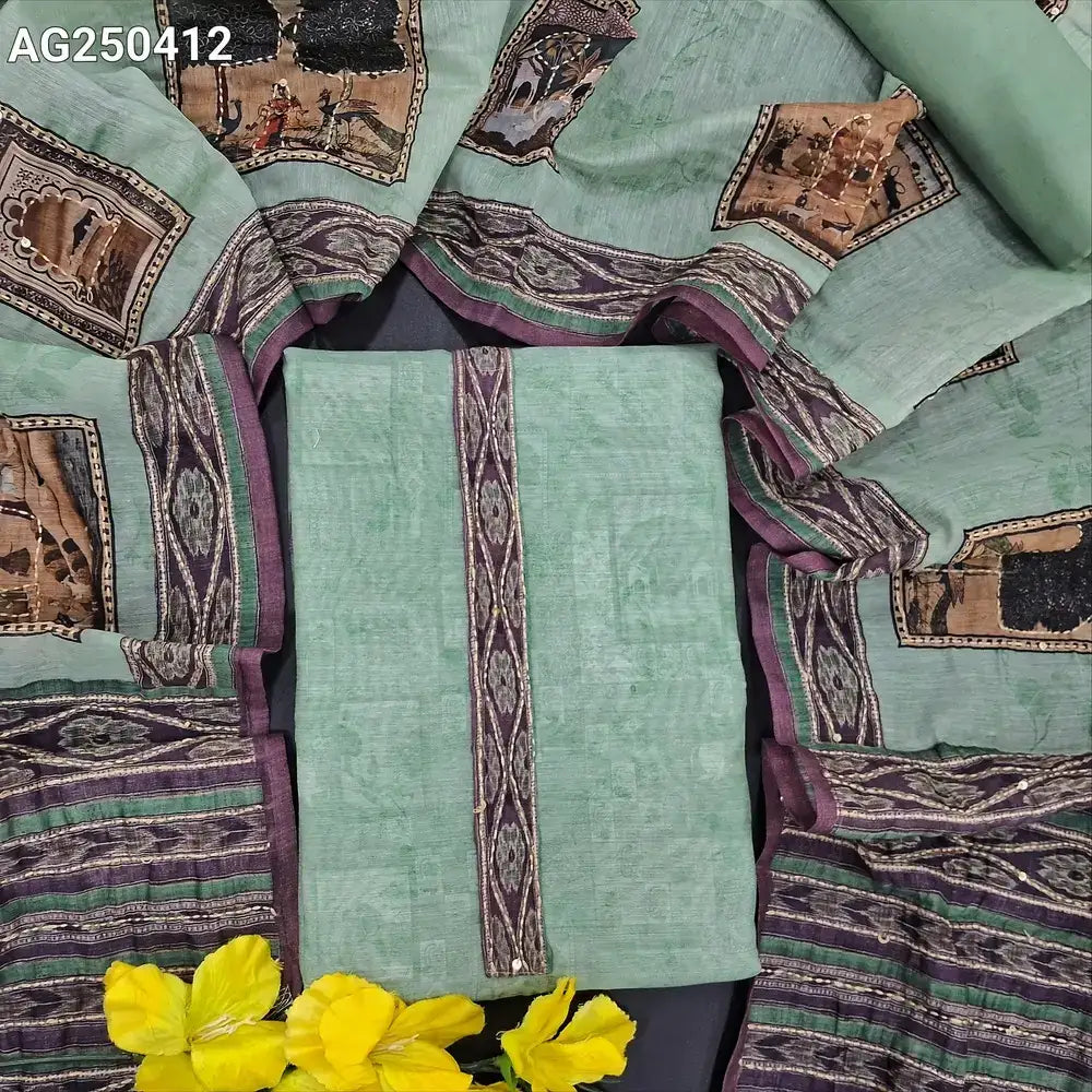 Pastel green digital printed silk cotton salwar material ag250412-Neidhal
