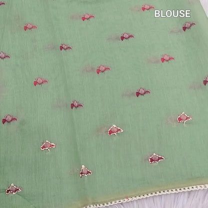 Pastel green digital printed soft silk cotton saree ns206-Neidhal