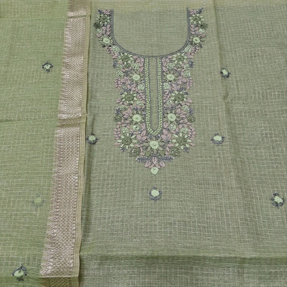 Pastel green fancy kota silk cotton salwar material mr251011-Neidhal