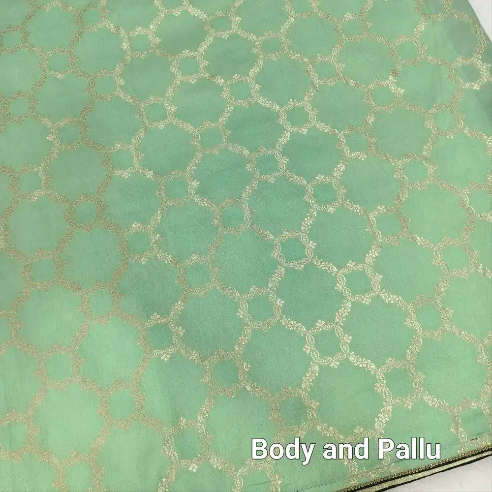 Pastel green fancy silk cotton designer saree - Neidhal