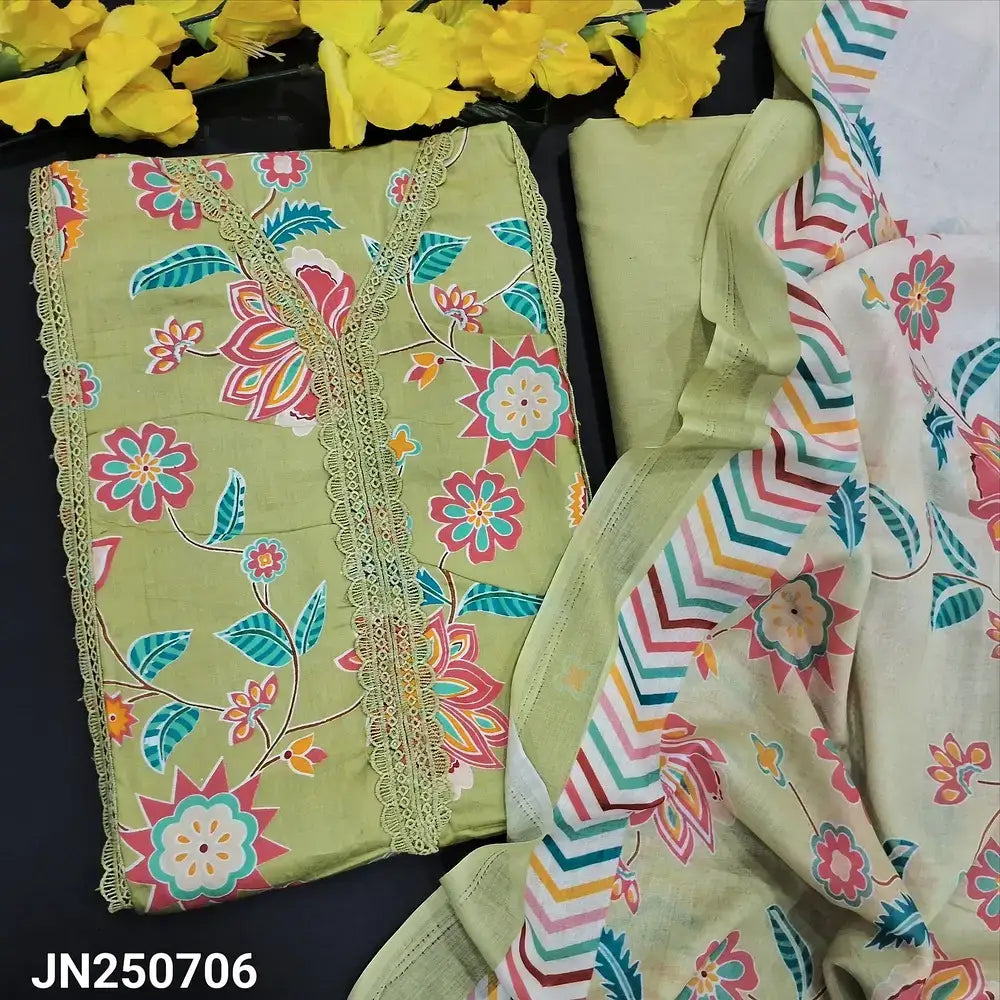 Pastel green floral printed soft cotton salwar material jn250706-Neidhal