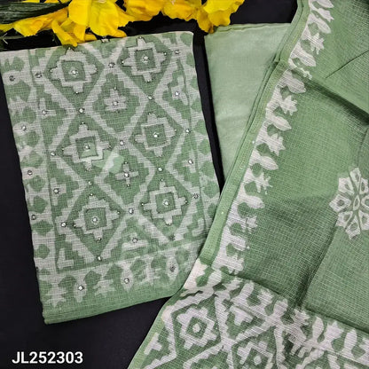 Pastel green kota silk cotton salwar material jl252303-Neidhal