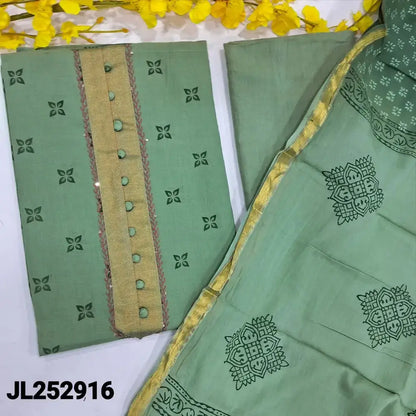 Pastel green printed soft handloom cotton salwar material jl252916-Neidhal