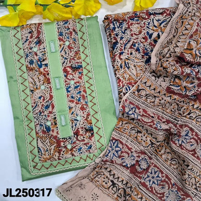 Pastel green satin cotton salwar material jl250317-Neidhal