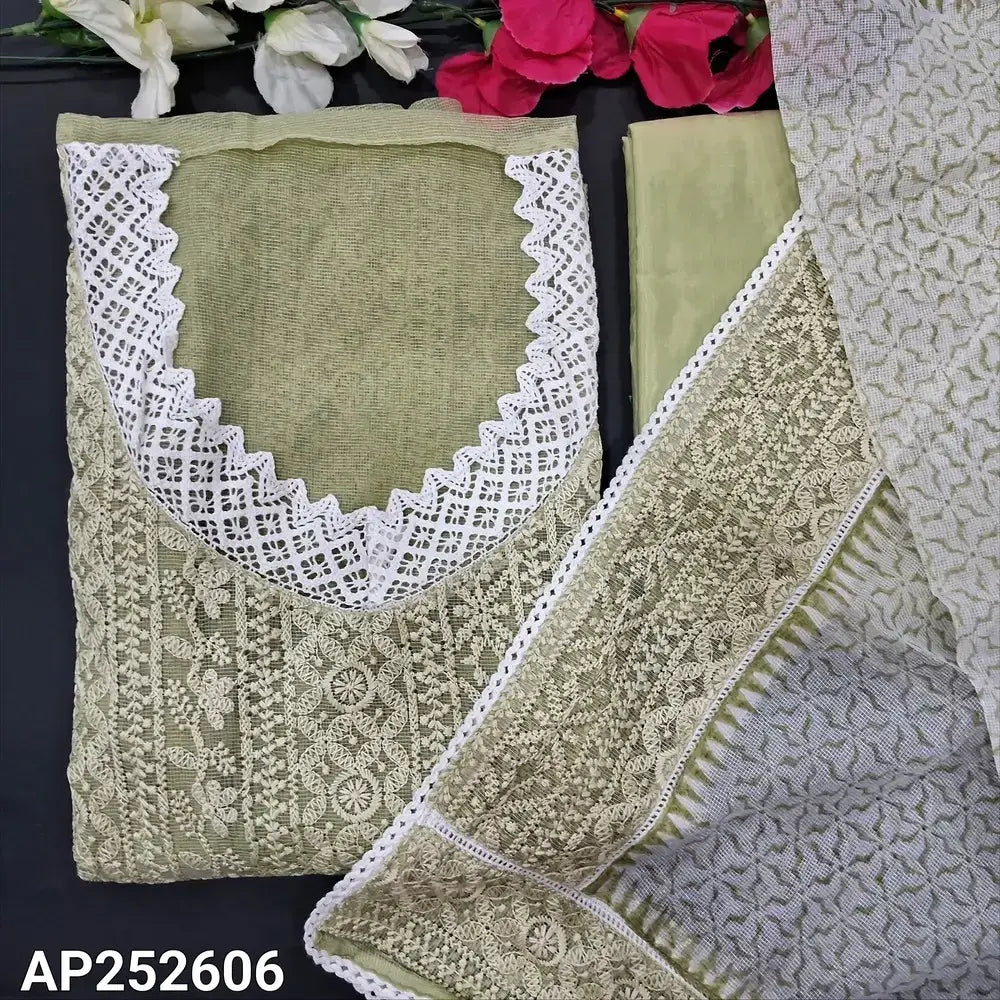 Pastel green self embroidered fancy super net salwar material ap252606-Neidhal