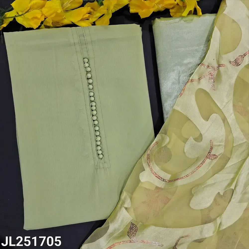 Pastel green semi georgette salwar material jl251705-Neidhal