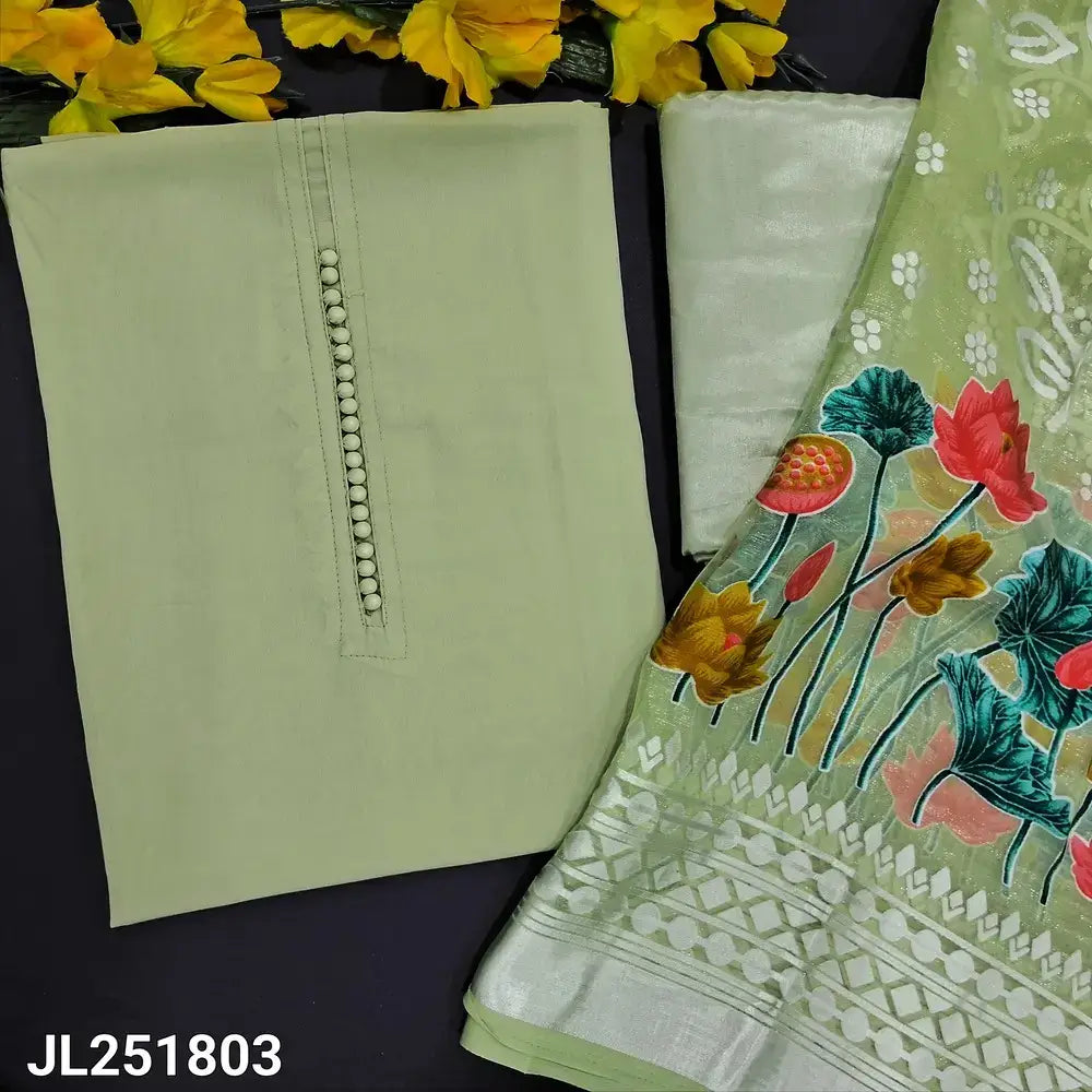 Pastel green semi georgette salwar material jl251803-Neidhal