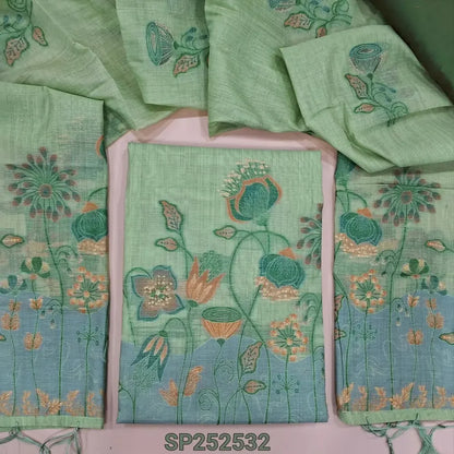 Pastel Green silk cotton salwar material SP252532-Neidhal