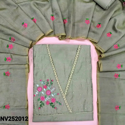 pastel green silk cotton unstitched salwar material nv252012-Neidhal