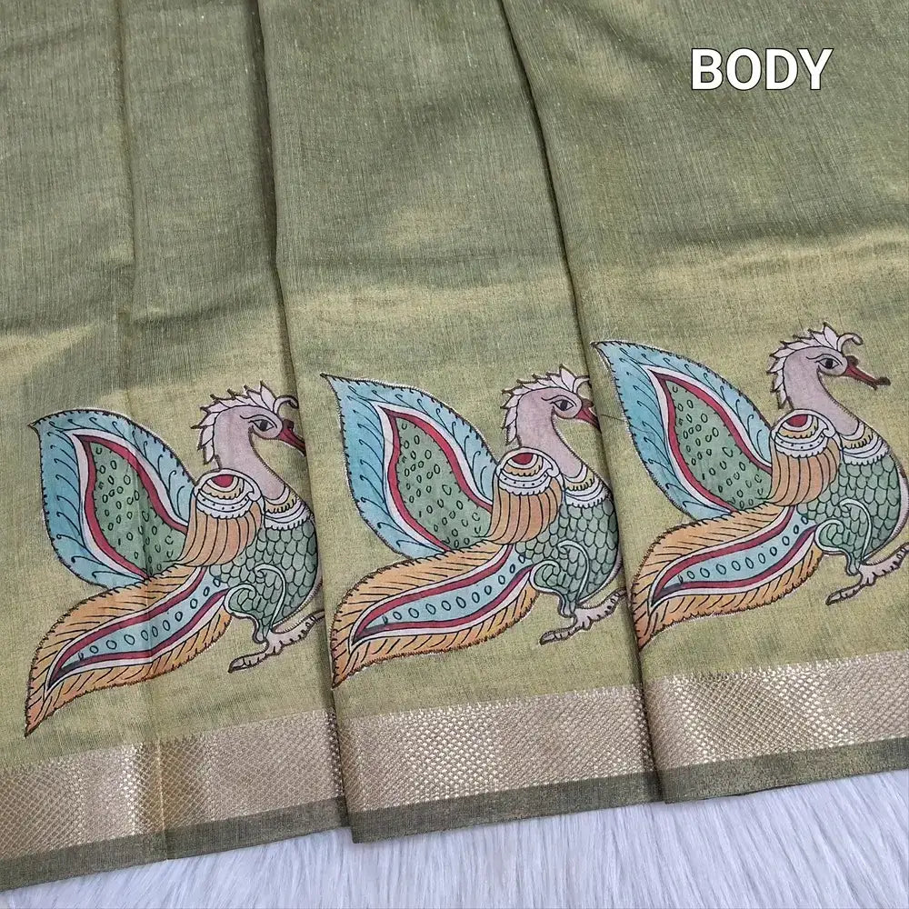 Pastel green soft tissue silk cotton saree ns238-Neidhal