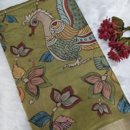 Pastel green soft tissue silk cotton saree ns238-Neidhal