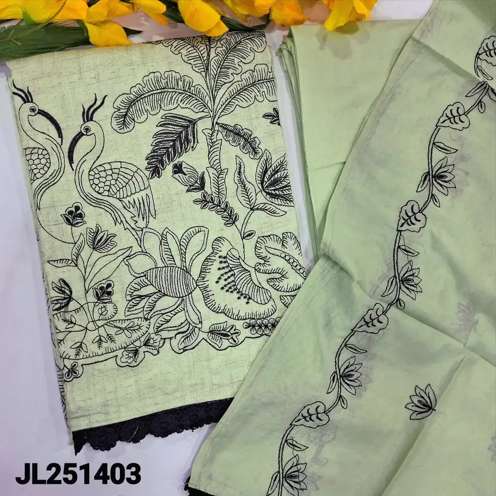 Pastel green spun cotton salwar material jl251403-Neidhal