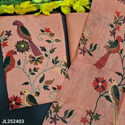 Pastel peach designer digital printed linen salwar material jl252403-Neidhal