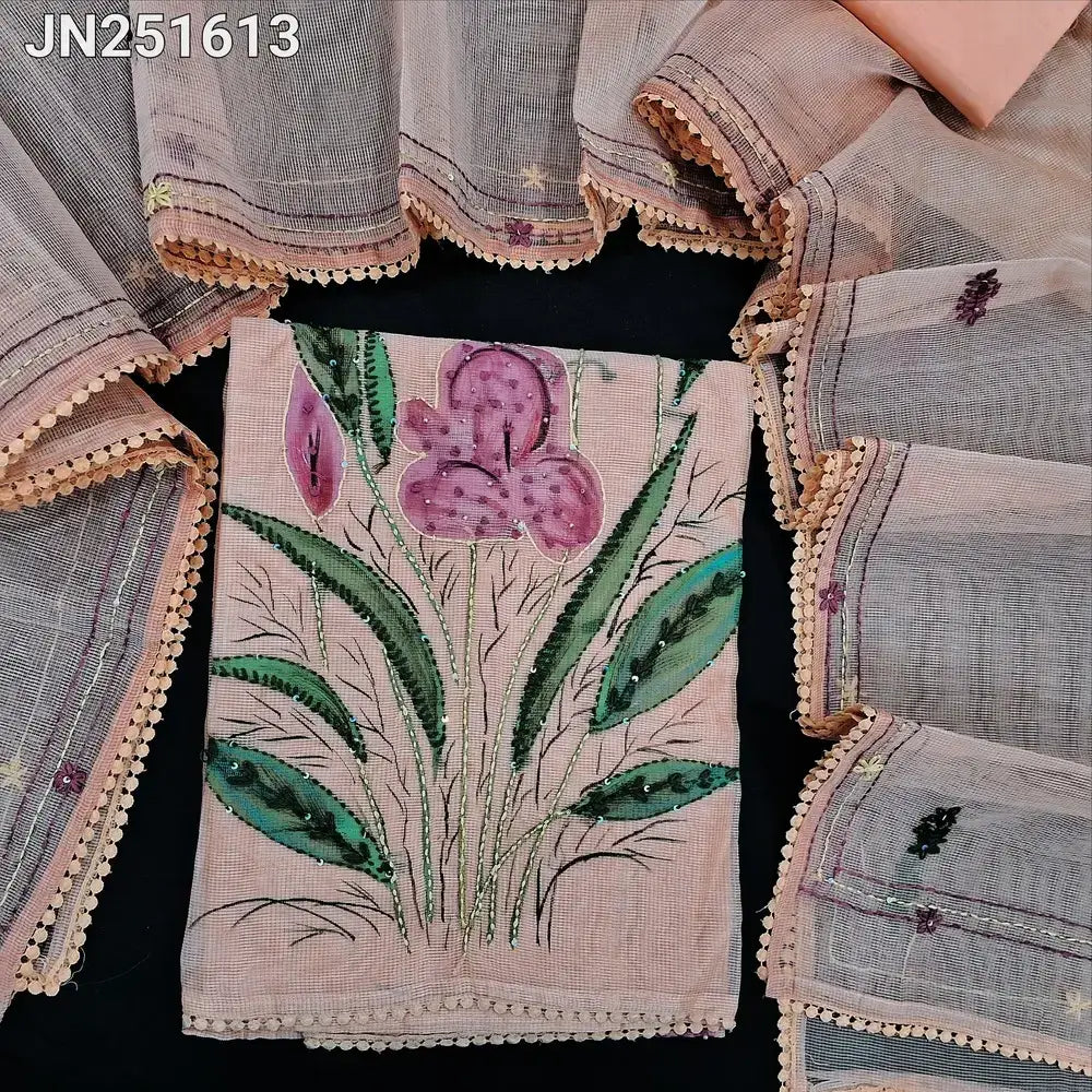 Pastel peach designer premium super net salwar material jn251613-Neidhal