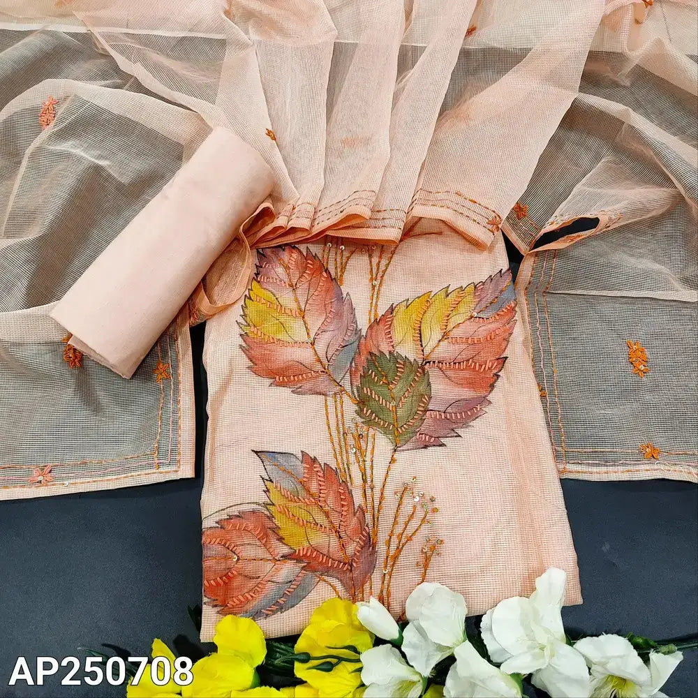 Pastel peach digital printed super net salwar material ap250708-Neidhal