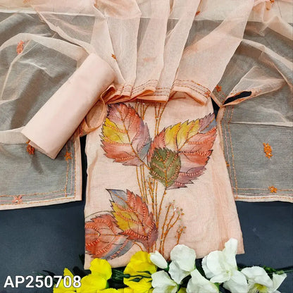 Pastel peach digital printed super net salwar material ap250708-Neidhal