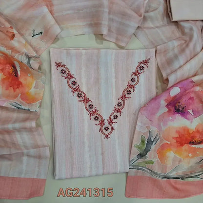 Pastel peach fancy silk cotton ag241315-Neidhal