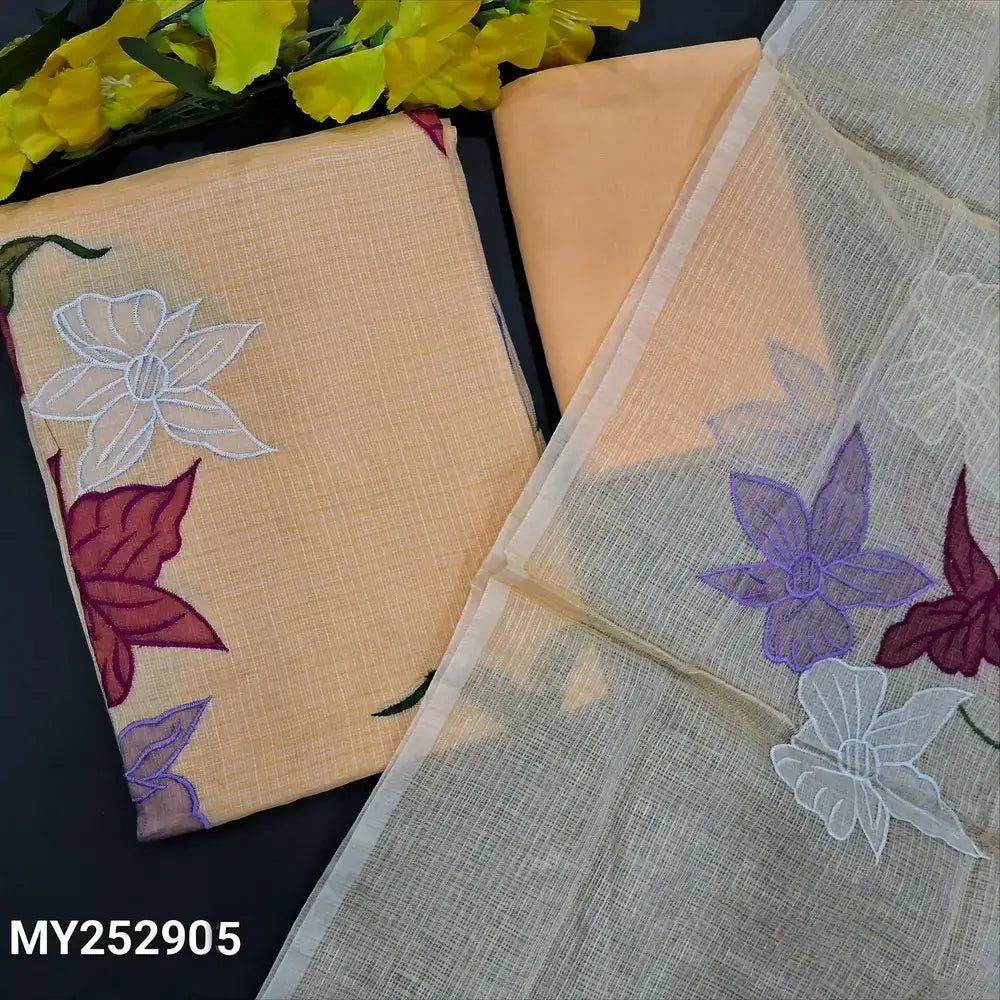 Pastel peach premium kota salwar material my252905-Neidhal