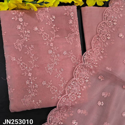 Pastel pink chiffon organza salwar material jn253010-Neidhal