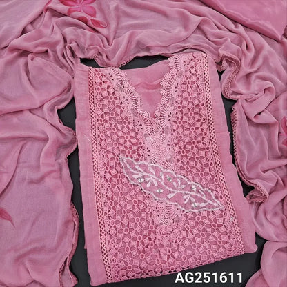 Pastel pink crinkled jimmy choo salwar material ag251611-Neidhal