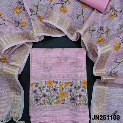 Pastel pink designer kota silk cotton salwar material jn251103-Neidhal