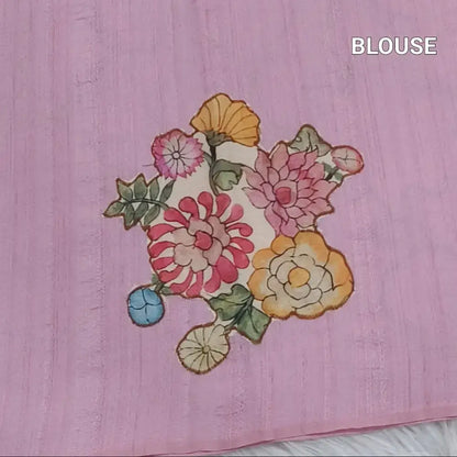 Pastel pink designer self embroidered semi gicha saree ns211-Neidhal