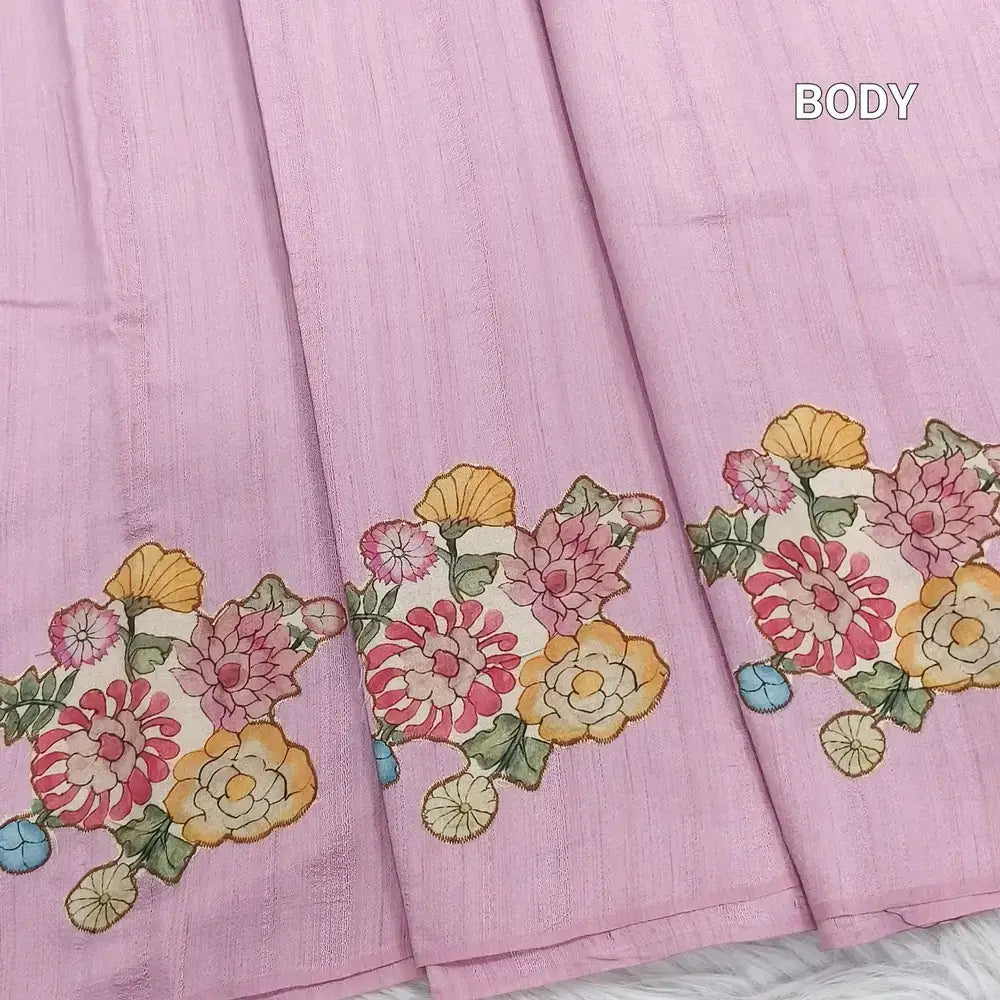 Pastel pink designer self embroidered semi gicha saree ns211-Neidhal