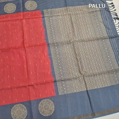 Pastel Pink Designer Self Embroidered Semi Gicha Saree NS211 - Neidhal