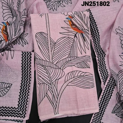 Pastel pink digital printed linen salwar jn251802-Neidhal
