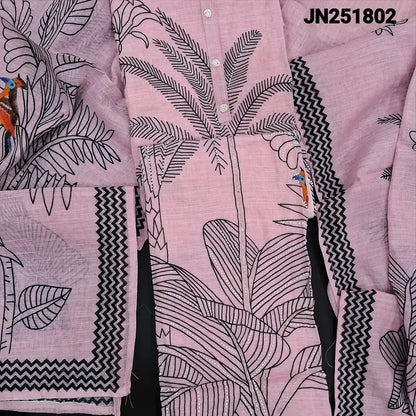 Pastel pink digital printed linen salwar jn251802-Neidhal