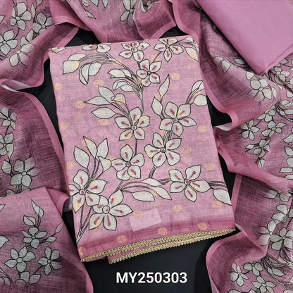Pastel pink digital printed semi linen salwar material my250303-Neidhal
