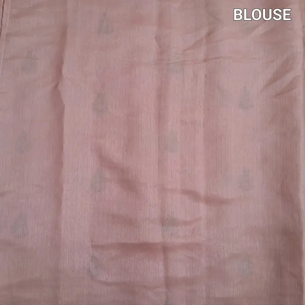 Pastel pink embroidered fancy slub silk cotton saree ns223-Neidhal