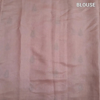 Pastel pink embroidered fancy slub silk cotton saree ns223-Neidhal
