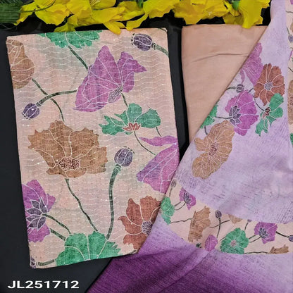 Pastel pink floral printed semi georgette salwar material jl251712-Neidhal