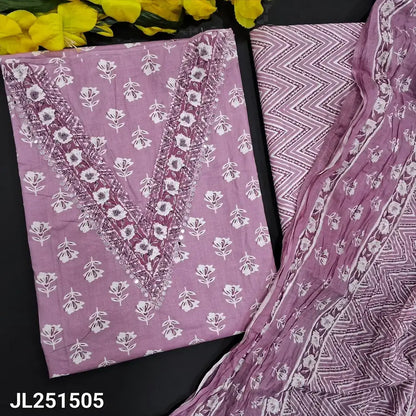Pastel pink floral printed soft cotton salwar material jl251505-Neidhal