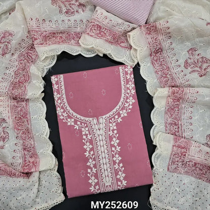 Pastel pink handloom cotton salwar material my252609-Neidhal